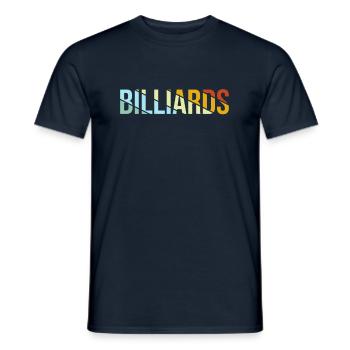 Billiards Retro - Männer T-Shirt - Navy - Vorne - AI Model Male 178 light (178cm)