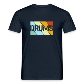 Batterie Rétro - T-shirt homme - marine - Devant - AI Model Male 178 light (178cm)