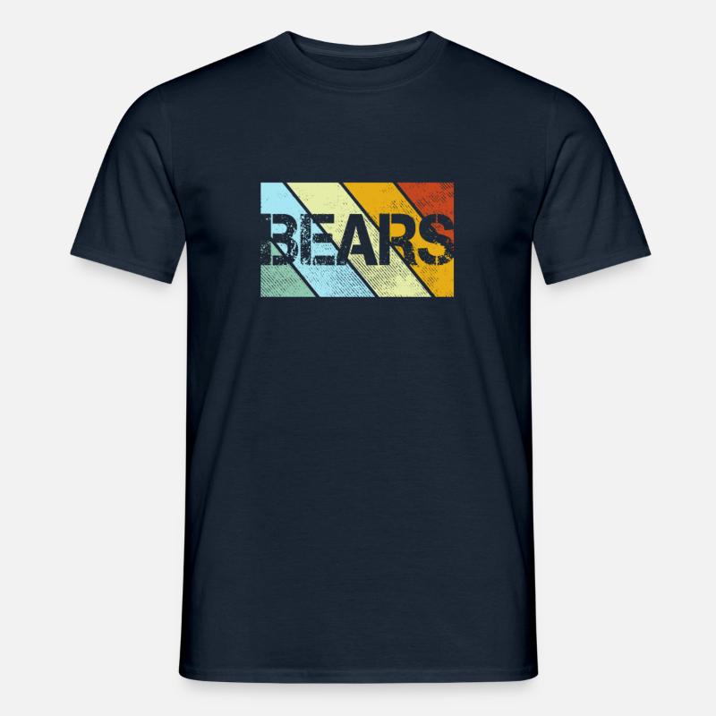 Bär Retro - Männer T-Shirt - Navy