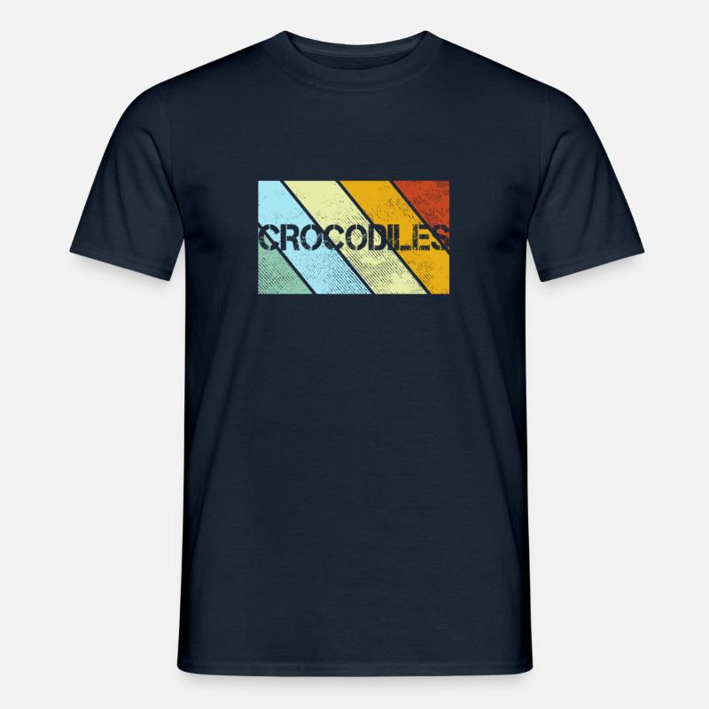 Krokodil Retro - Männer T-Shirt - Navy