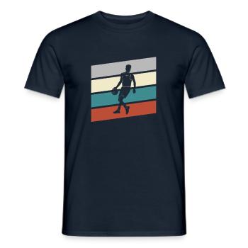 Basketball Retro - Männer T-Shirt - Navy - Vorne - AI Model Male 178 light (178cm)