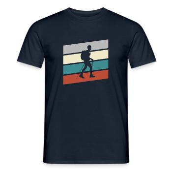 Alpinisme Rétro - T-shirt homme - marine - Devant - AI Model Male 178 light (178cm)