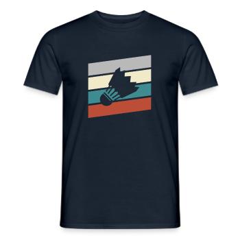 Badminton Rétro - T-shirt homme - marine - Devant - AI Model Male 178 light (178cm)