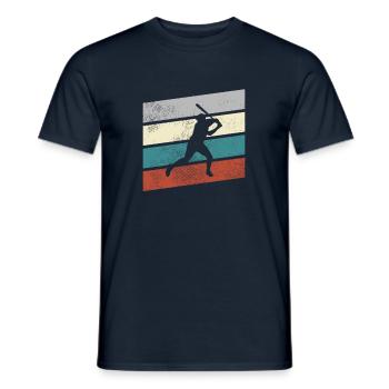 Baseball Retro - Männer T-Shirt - Navy - Vorne - AI Model Male 178 light (178cm)