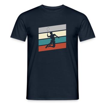 Badminton Rétro - T-shirt homme - marine - Devant - AI Model Male 178 light (178cm)