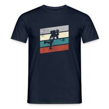 Hockey sur glace Rétro - T-shirt homme - marine - Devant - AI Model Male 178 light (178cm)