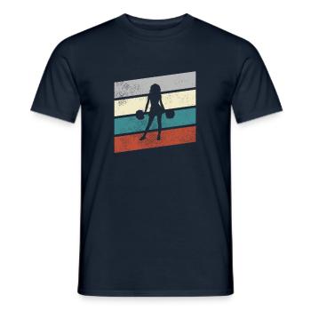 cheerleading rétro - T-shirt homme - marine - Devant - AI Model Male 178 light (178cm)