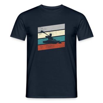 Canoe Retro - Men's T-Shirt - navy - Front - AI Model Male 178 light (178cm)