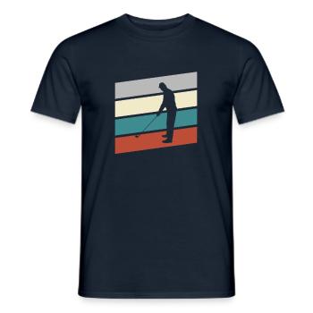 Golf Retro - Männer T-Shirt - Navy - Vorne - AI Model Male 178 light (178cm)