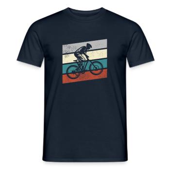 Mountain Bike Retro - Men's T-Shirt - navy - Front - AI Model Male 178 light (178cm)