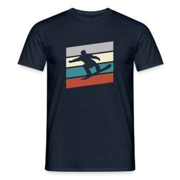 Snowboarding Retro - Männer T-Shirt - Navy - Vorne - AI Model Male 178 light (178cm)