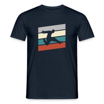 Parkour Retro - Männer T-Shirt - Navy - Vorne - AI Model Male 178 light (178cm)