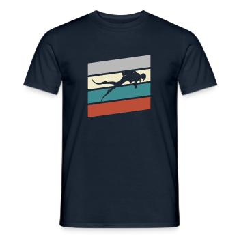 Plongée Rétro - T-shirt homme - marine - Devant - AI Model Male 178 light (178cm)