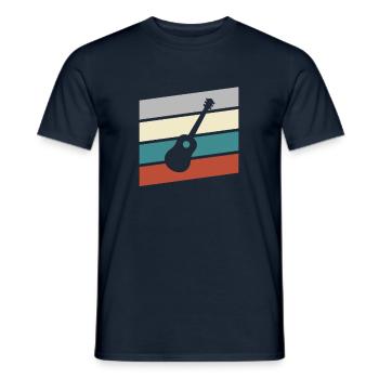 Guitar Retro - Men's T-Shirt - navy - Front - AI Model Male 178 light (178cm)