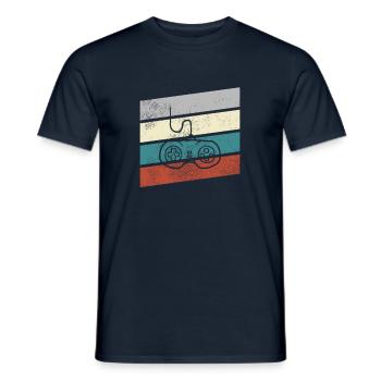 Gaming Retro - Men's T-Shirt - navy - Front - AI Model Male 178 light (178cm)