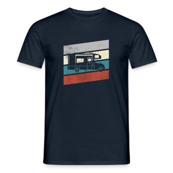 Camping Rétro - T-shirt homme - marine - Devant - AI Model Male 178 light (178cm)