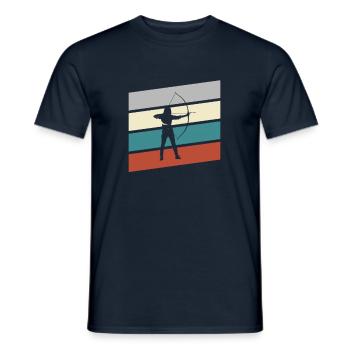 Archery Retro - Men's T-Shirt - navy - Front - AI Model Male 178 light (178cm)
