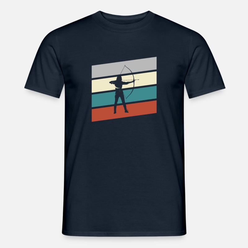 Bogenschießen Retro - Männer T-Shirt - Navy