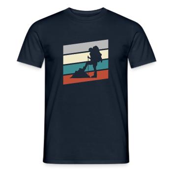 Hiking Retro - Men's T-Shirt - navy - Front - AI Model Male 178 light (178cm)
