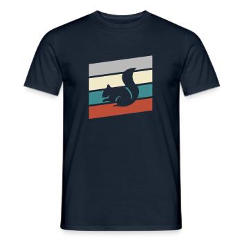 Squirrel Retro - Men's T-Shirt - navy - Front - AI Model Male 178 light (178cm)