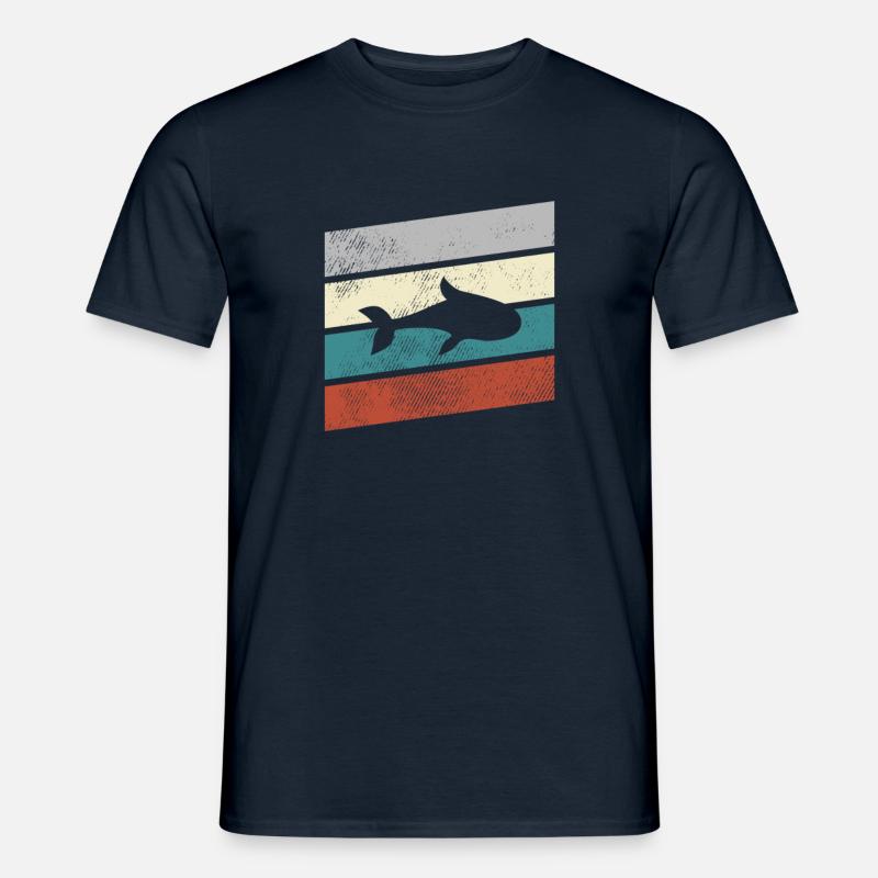 Fisch Retro - Männer T-Shirt - Navy