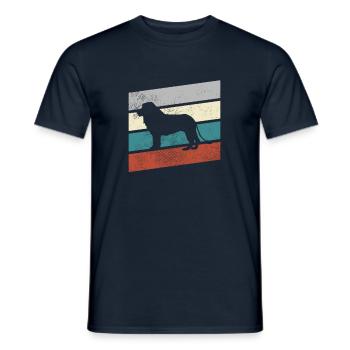 Lion Rétro - T-shirt homme - marine - Devant - AI Model Male 178 light (178cm)