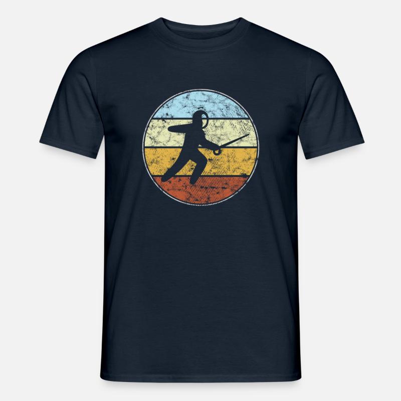 Fechten Retro - Männer T-Shirt - Navy