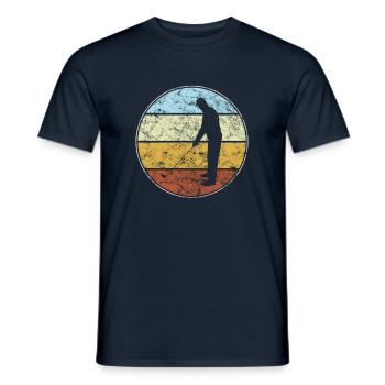 Golf Retro - Männer T-Shirt - Navy - Vorne - AI Model Male 178 light (178cm)