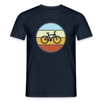 Vélo Rétro - T-shirt homme - marine - Devant - AI Model Male 178 light (178cm)