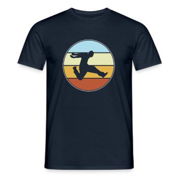Parkour Retro - Männer T-Shirt - Navy - Vorne - AI Model Male 178 light (178cm)