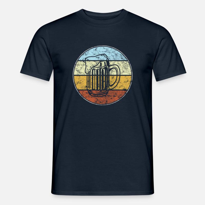 Bier Retro - Männer T-Shirt - Navy