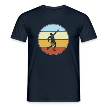 Tennis Rétro - T-shirt homme - marine - Devant - AI Model Male 178 light (178cm)