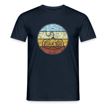 Gaming Retro - Men's T-Shirt - navy - Front - AI Model Male 178 light (178cm)
