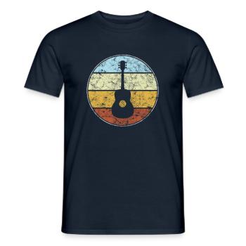 Guitar Retro - Men's T-Shirt - navy - Front - AI Model Male 178 light (178cm)