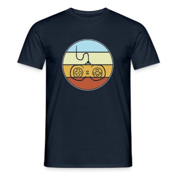 Gaming Retro - Men's T-Shirt - navy - Front - AI Model Male 178 light (178cm)