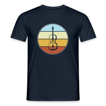 Violon Rétro - T-shirt homme - marine - Devant - AI Model Male 178 light (178cm)