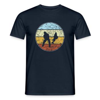 Fishing Retro - Men's T-Shirt - navy - Front - AI Model Male 178 light (178cm)
