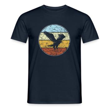 Adler Retro - Männer T-Shirt - Navy - Vorne - AI Model Male 178 light (178cm)