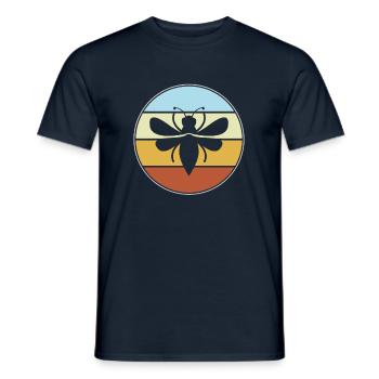 Biene Retro - Männer T-Shirt - Navy - Vorne - AI Model Male 178 light (178cm)