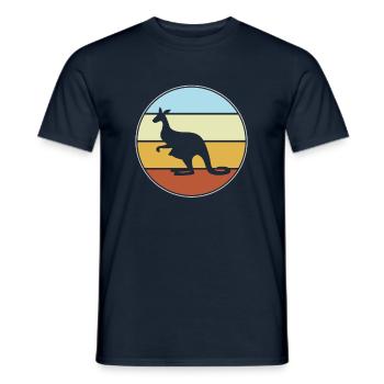 Kangourou Rétro - T-shirt homme - marine - Devant - AI Model Male 178 light (178cm)