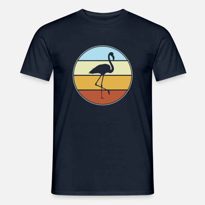 Flamingo Retro - Männer T-Shirt - Navy