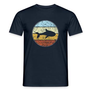 Fish Retro - Men's T-Shirt - navy - Front - AI Model Male 178 light (178cm)