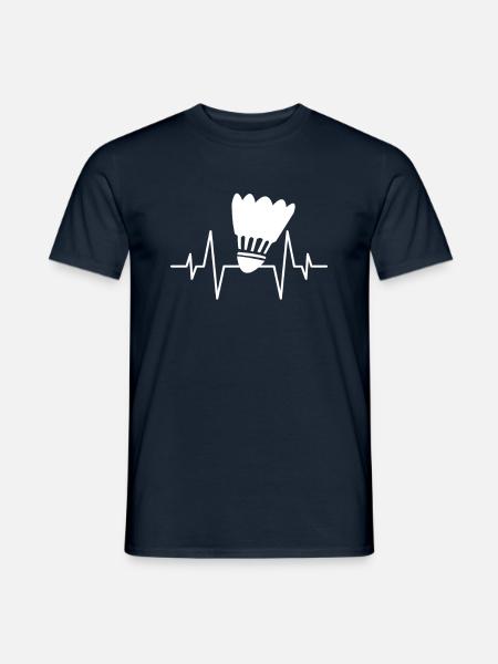 Federball Herzschlag - Männer T-Shirt - Navy