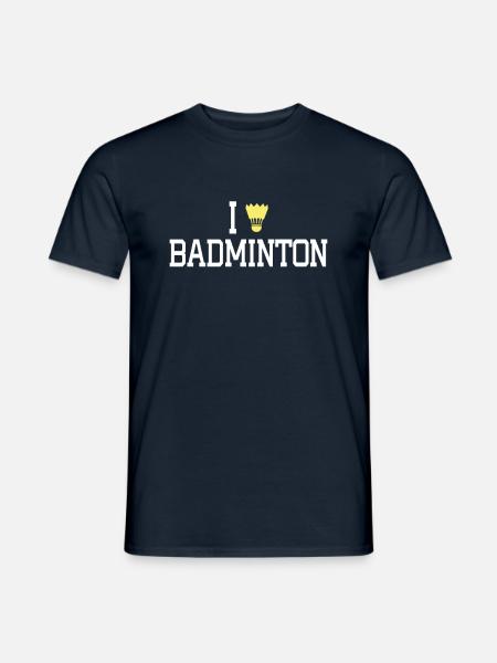 I love Badminton - Männer T-Shirt - Navy