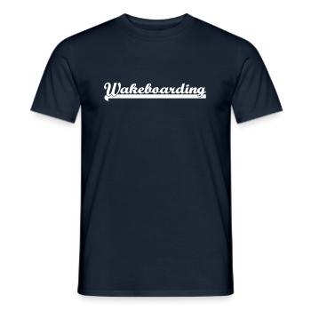 Wakeboarding - Männer T-Shirt - Navy - Vorne - AI Model Male 178 light (178cm)