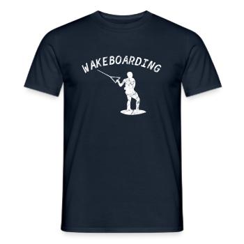 Wakeboarding - Männer T-Shirt - Navy - Vorne - AI Model Male 178 light (178cm)