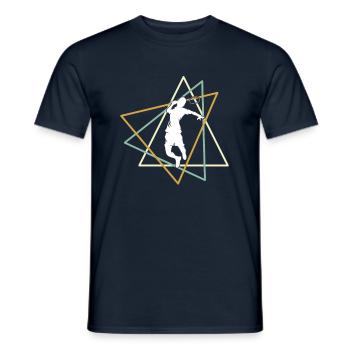 Badminton - Männer T-Shirt - Navy - Vorne - AI Model Male 178 light (178cm)