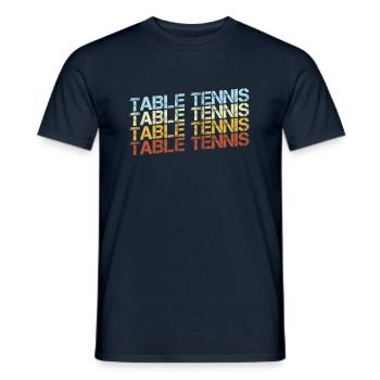 Tennis de Table Rétro - T-shirt homme - marine - Devant - AI Model Male 178 light (178cm)