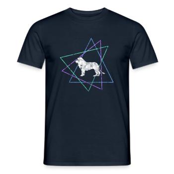 Löwe - Männer T-Shirt - Navy - Vorne - AI Model Male 178 light (178cm)