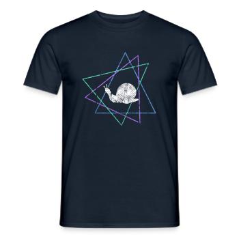 Escargot - T-shirt homme - marine - Devant - AI Model Male 178 light (178cm)